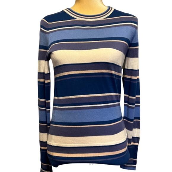 Halogen Women's Striped Long Sleeve Button Cuff Sweater, XS, NWT - Picture 2 of 10